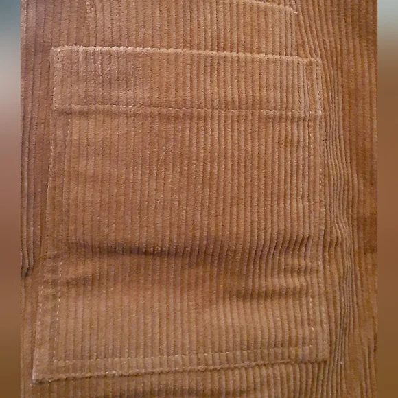 NWT Fashion On Earth Tan Corduroy Zip Front Mini Skirt size M - Picture 3 of 8